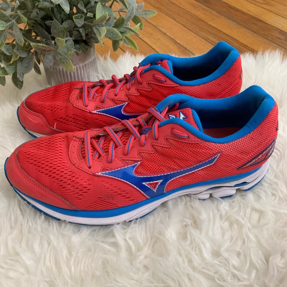 Mizuno Wave Rider 20 Trail Running Shoes Pink Blue - Picture 3 of 8